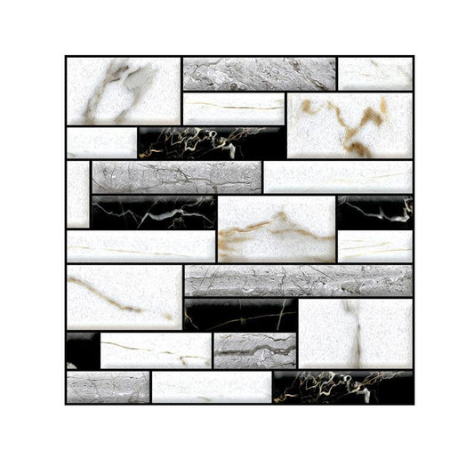 10pcs Self Adhesive 3D PVC Tile Wall Sticker Covers for Kitchen Bathroom
