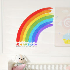 Colorful Rainbow Wall Sticker, Self Adhesive, Home Decoration