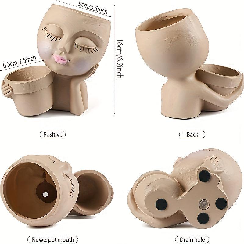 Rustic Double Flower Pot for Indoor and Outdoor Decor
