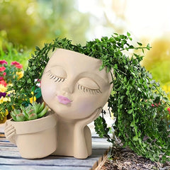 Rustic Double Flower Pot for Indoor and Outdoor Decor