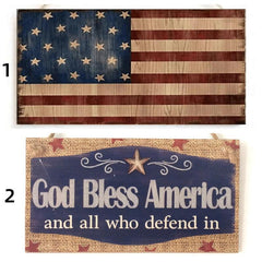 1pc Wooden Hanging Sign Independence Home Room Decor