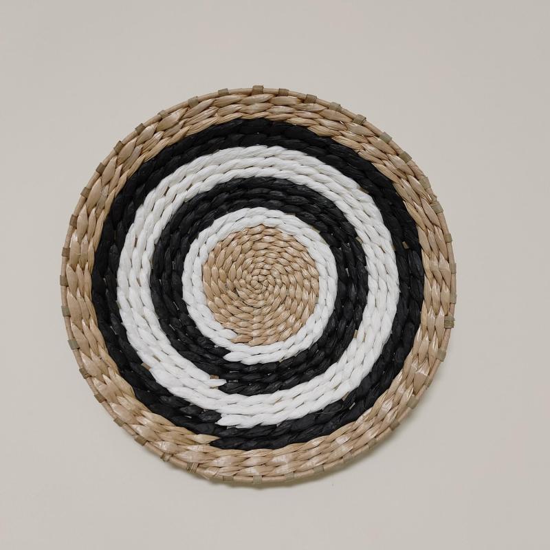 Straw Woven Moon Wall Hanging Decoration for Home - Nordic Style