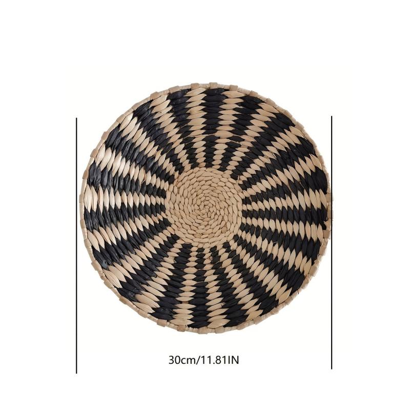Straw Woven Moon Wall Hanging Decoration for Home - Nordic Style