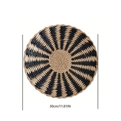 Straw Woven Moon Wall Hanging Decoration for Home - Nordic Style