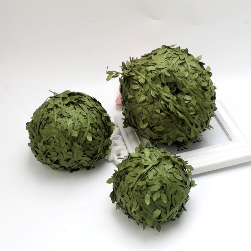 Artificial Green Leaves Trim Ribbon For DIY Craft Party Wedding Home Decor