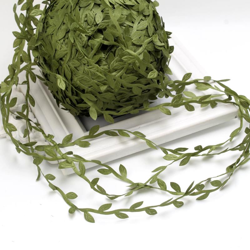 Artificial Green Leaves Trim Ribbon For DIY Craft Party Wedding Home Decor