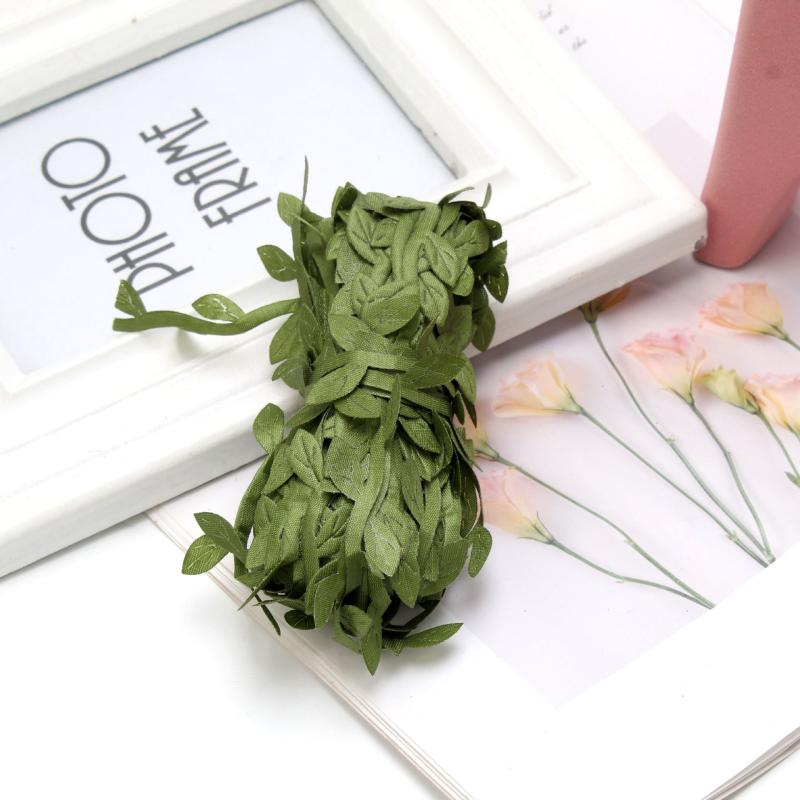 Artificial Green Leaves Trim Ribbon For DIY Craft Party Wedding Home Decor