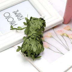 Artificial Green Leaves Trim Ribbon For DIY Craft Party Wedding Home Decor