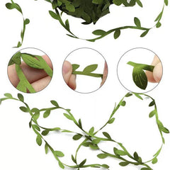 Artificial Green Leaves Trim Ribbon For DIY Craft Party Wedding Home Decor