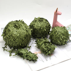 Artificial Green Leaves Trim Ribbon For DIY Craft Party Wedding Home Decor