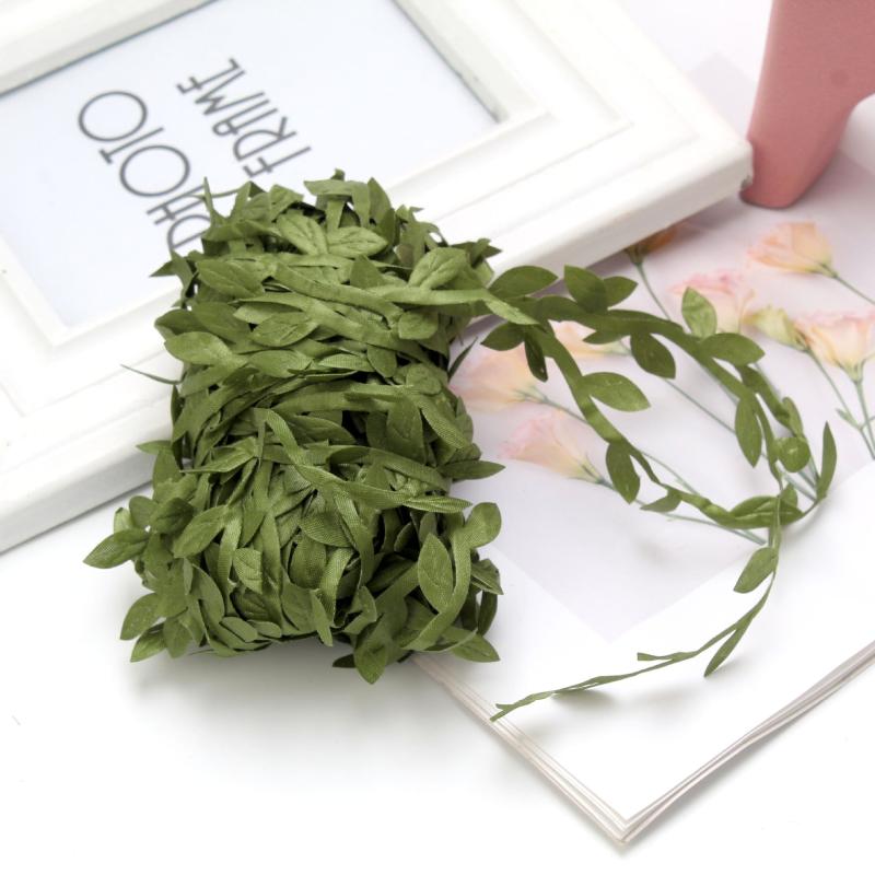 Artificial Green Leaves Trim Ribbon For DIY Craft Party Wedding Home Decor