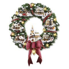 Christmas Wreath Window Sticker Glass & Wall Decor 11.8 Inches