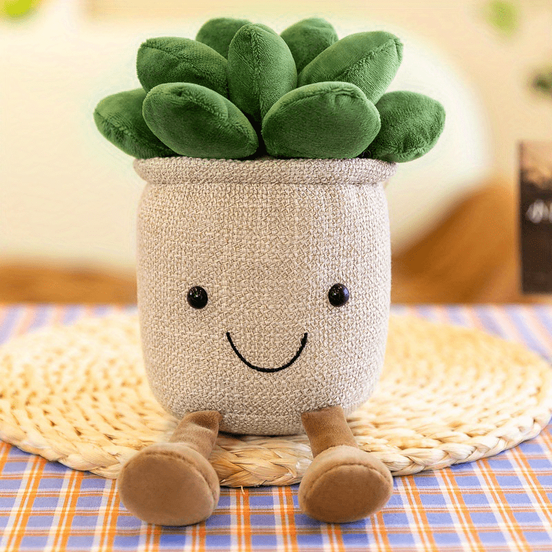 Succulent Potted Plant Decoration & Plush Toy Doll