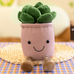 Succulent Potted Plant Decoration & Plush Toy Doll