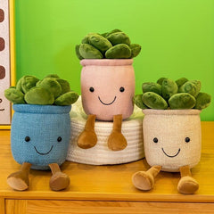 Succulent Potted Plant Decoration & Plush Toy Doll
