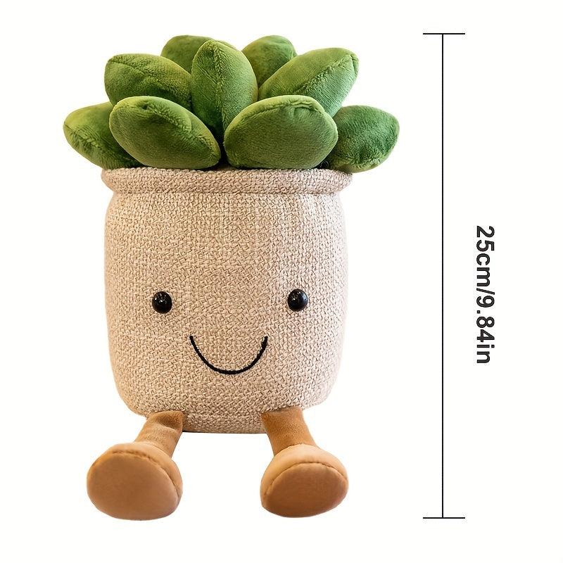 Succulent Potted Plant Decoration & Plush Toy Doll