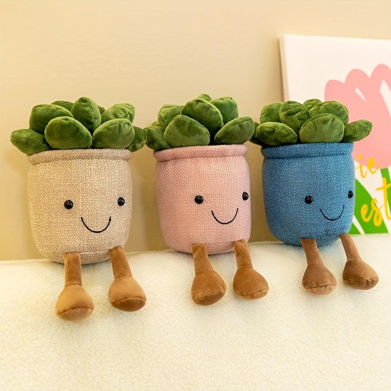 Succulent Potted Plant Decoration & Plush Toy Doll