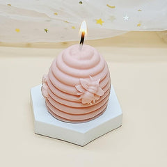 Bee Themed Silicone Candle Mold - Create Stunning Beehive Design