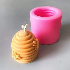 Bee Themed Silicone Candle Mold - Create Stunning Beehive Design