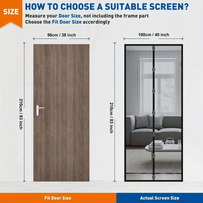 Magnetic Screen Door - Heavy Duty Retractable Mesh Screen