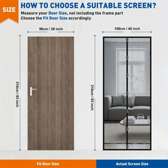 Magnetic Screen Door - Heavy Duty Retractable Mesh Screen