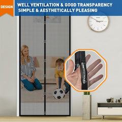 Magnetic Screen Door - Heavy Duty Retractable Mesh Screen