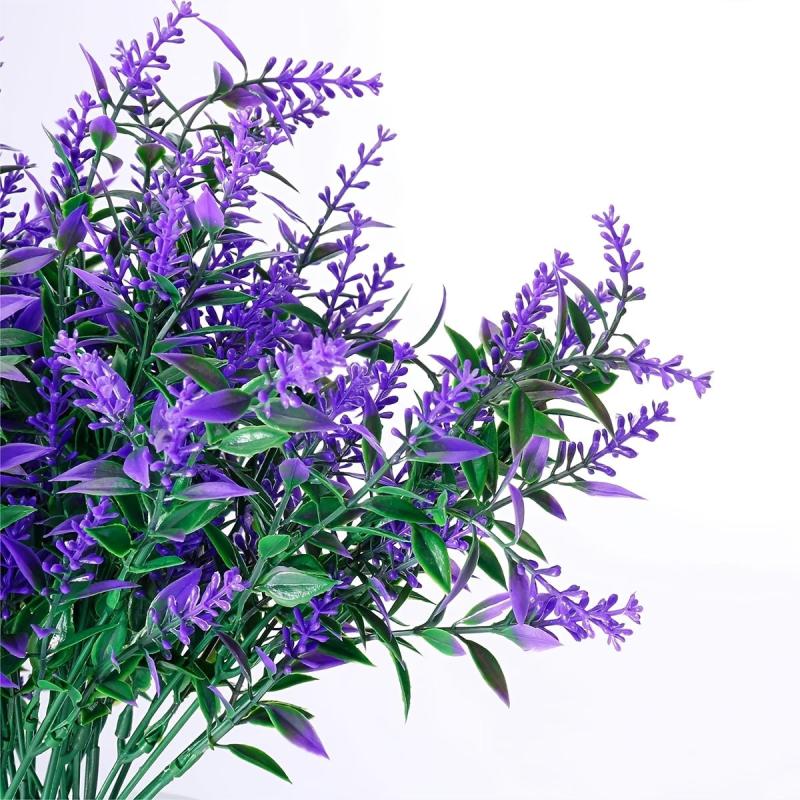 Artificial Lavenders Simulation Flowers Plants Home Decor Purple 35cm