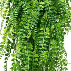 4pcs Artificial Samambaya Leaf 31.5in Hanging Green Plant Rattan Room Decoration