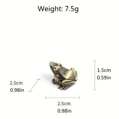 Bronze Small Frog Tea Pet Ornament Golden Toad Key Pendant