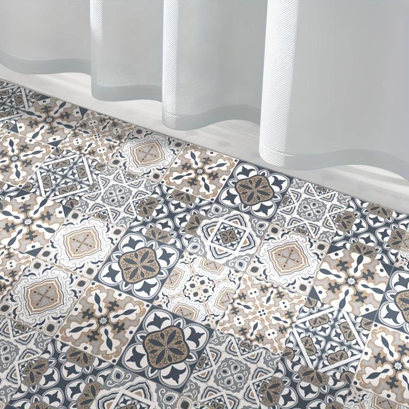 10pcs Waterproof Retro Tile Stickers for Bathroom Kitchen Living Room
