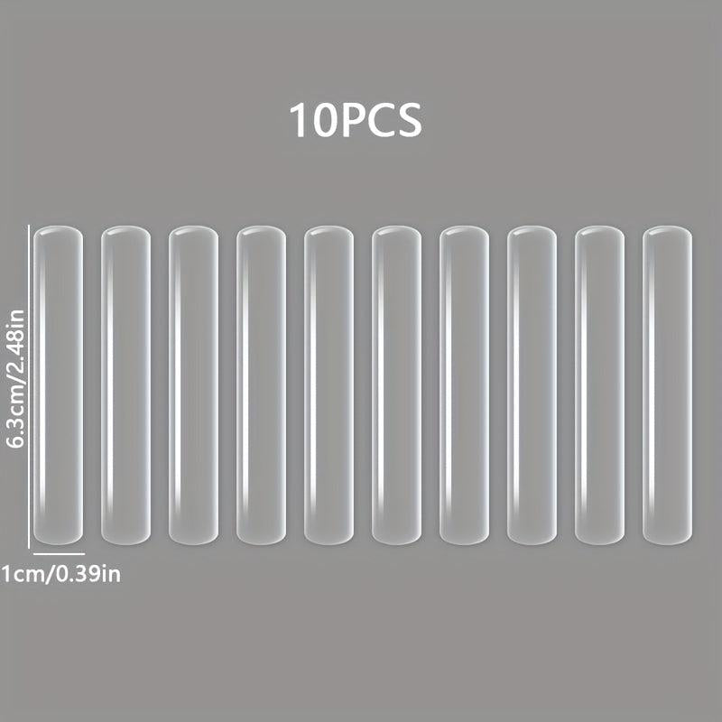 10pcs Clear Door Anti-collision Pad Silicone Sealing Strip