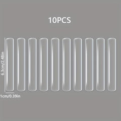 10pcs Clear Door Anti-collision Pad Silicone Sealing Strip