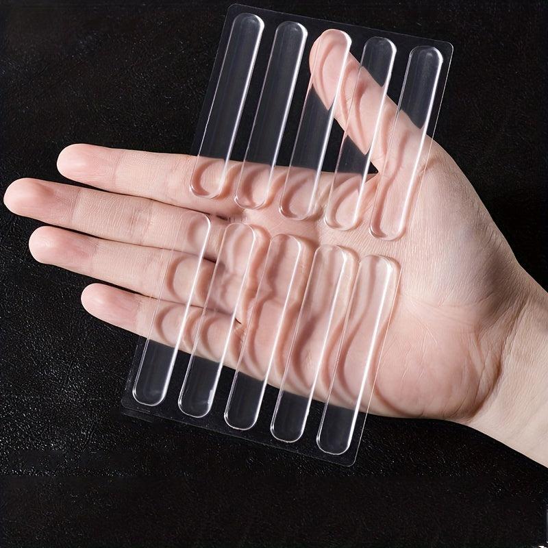 10pcs Clear Door Anti-collision Pad Silicone Sealing Strip