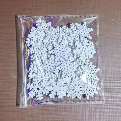 50pcs Xmas Snowflakes Wooden Die Cuts DIY Cutting Dies For Card Making