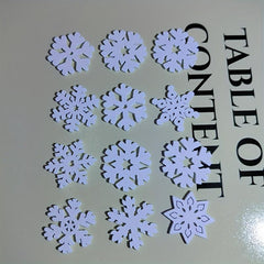 50pcs Xmas Snowflakes Wooden Die Cuts DIY Cutting Dies For Card Making