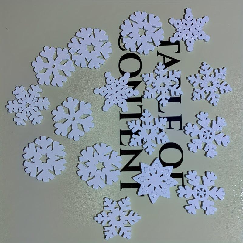 50pcs Xmas Snowflakes Wooden Die Cuts DIY Cutting Dies For Card Making