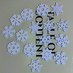 50pcs Xmas Snowflakes Wooden Die Cuts DIY Cutting Dies For Card Making