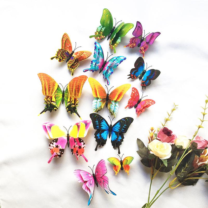 12pcs 3D Butterfly Wall Sticker Decoration