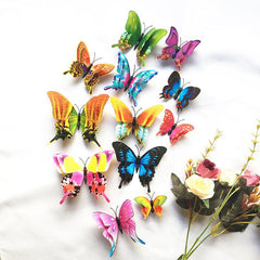 12pcs 3D Butterfly Wall Sticker Decoration