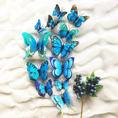 12pcs 3D Butterfly Wall Sticker Decoration