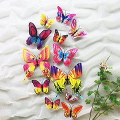 12pcs 3D Butterfly Wall Sticker Decoration