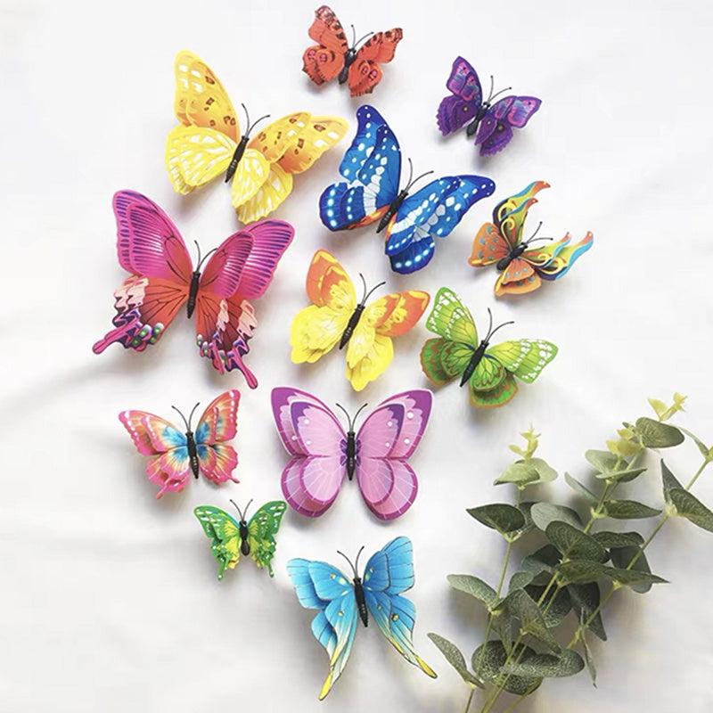 12pcs 3D Butterfly Wall Sticker Decoration