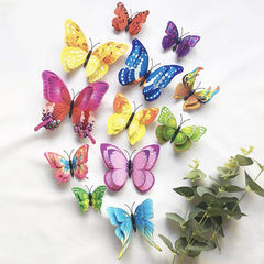 12pcs 3D Butterfly Wall Sticker Decoration