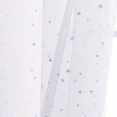 Nordic Star Pattern Sheer Curtain - Semi Shading Light Filter