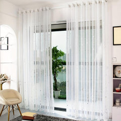 Nordic Star Pattern Sheer Curtain - Semi Shading Light Filter
