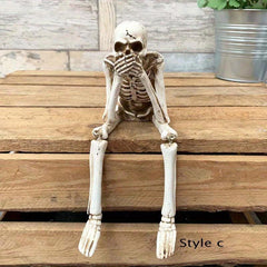 Skull Statues Resin Skeleton Shelf Sitters Figurines Decor Halloween