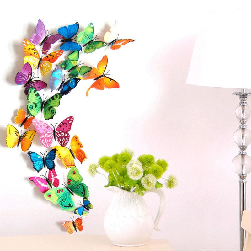 12pcs 3D Butterfly Wall Stickers for Home Room Decoration