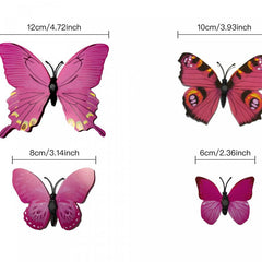 12pcs 3D Butterfly Wall Stickers for Home Room Decoration