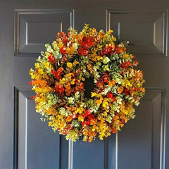 Artificial Autumn Door Wreath - Front Door Decoration