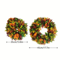 Artificial Autumn Door Wreath - Front Door Decoration